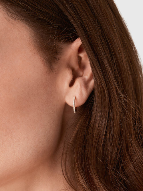 Francie B. Diamond Everyday Hoop Earrings - Saint Bernard