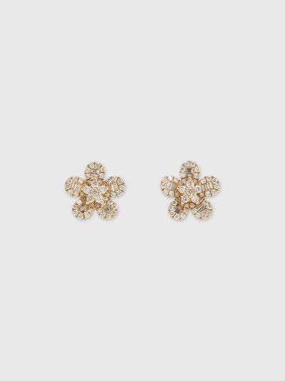 Francie B. Diamond Flower Earrings - Saint Bernard