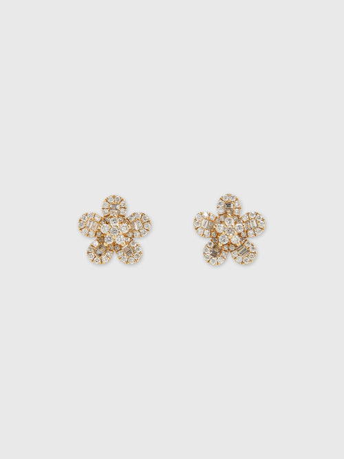 Francie B. Diamond Flower Earrings - Saint Bernard