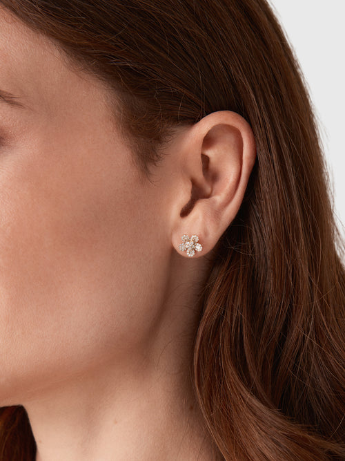 Francie B. Diamond Flower Earrings - Saint Bernard