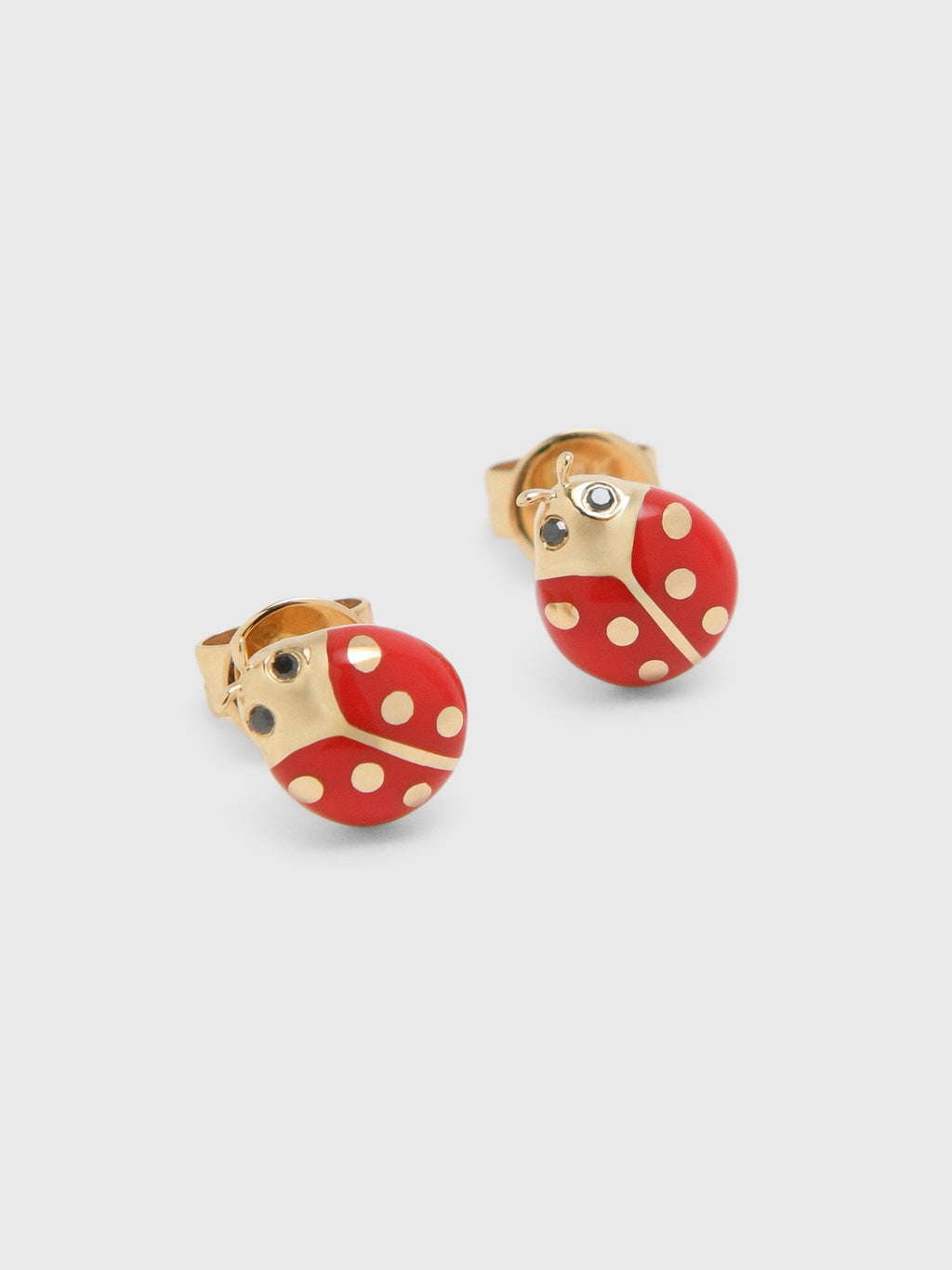 Francie B. Ladybug Earrings - Saint Bernard
