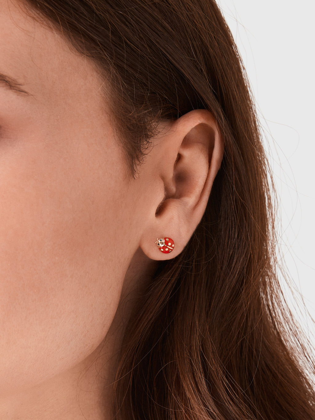 Francie B. Ladybug Earrings - Saint Bernard
