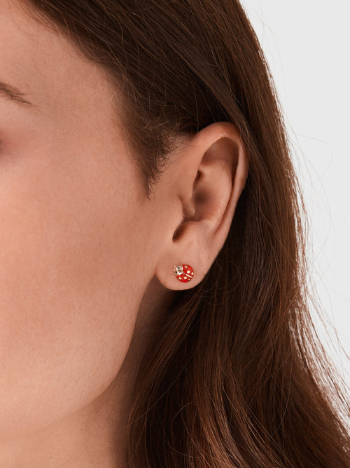 Francie B. Ladybug Earrings - Saint Bernard