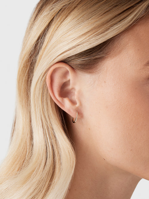 Francie B. Diamond Mini Everyday Hoop Earrings - Saint Bernard