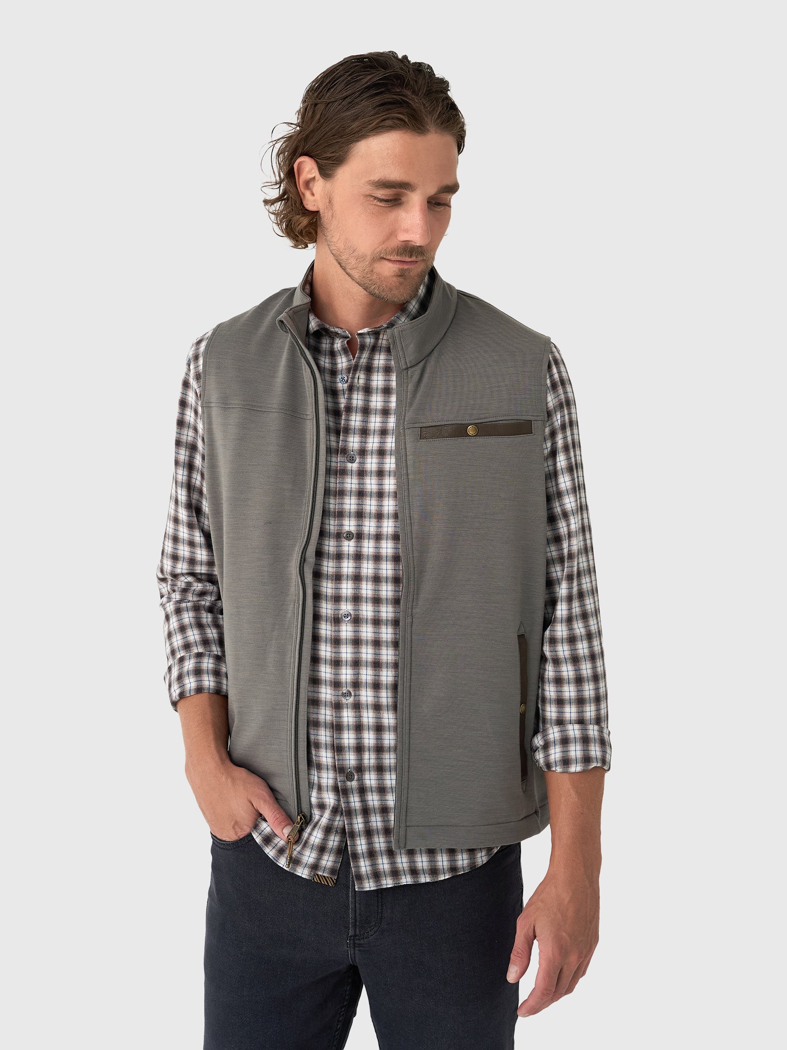 Tom Beckbe Men's Tucker Fleece Vest - Saint Bernard