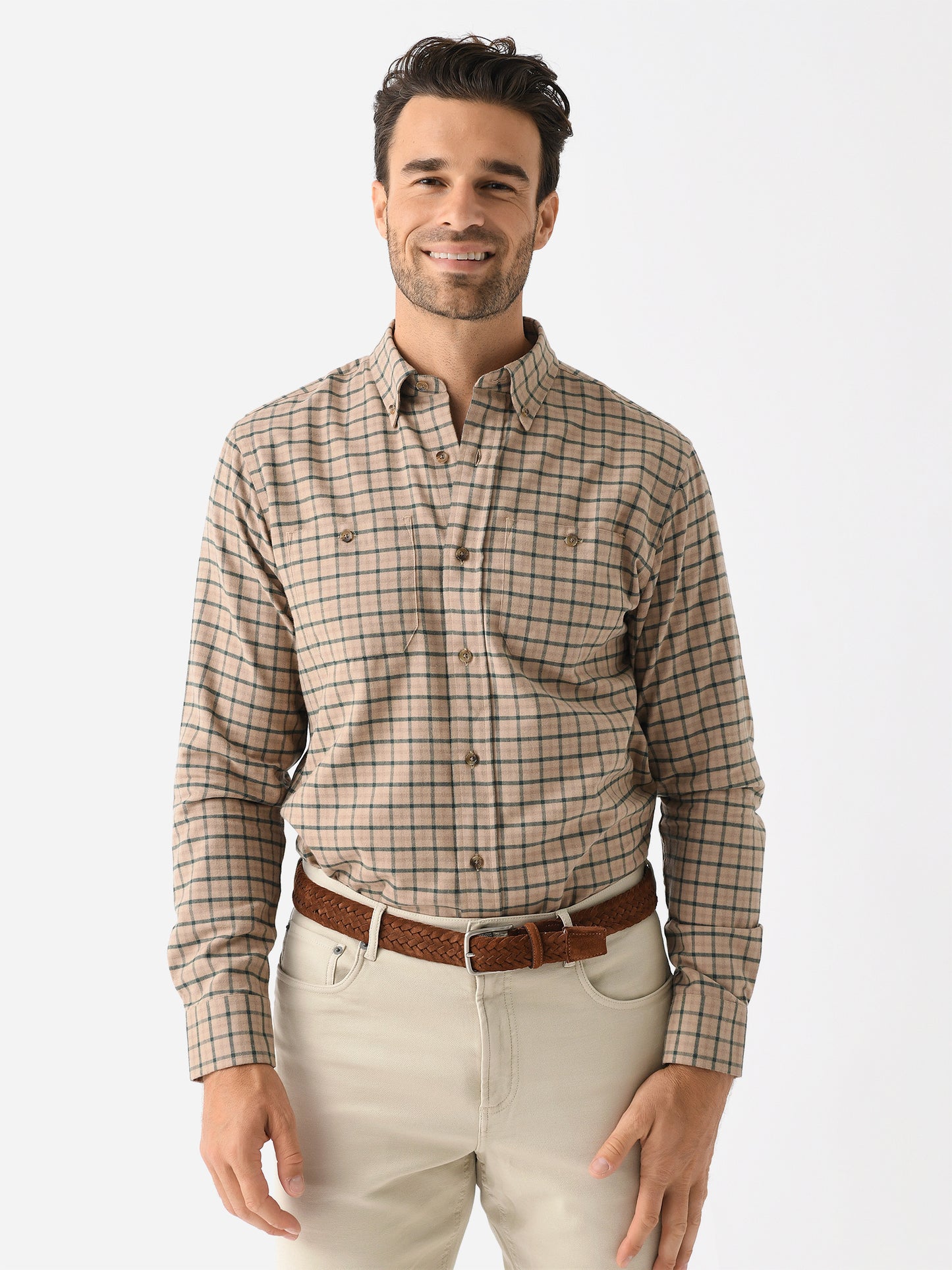 Tom Beckbe Men's Brushed Cotton Twill Shirt - Saint Bernard