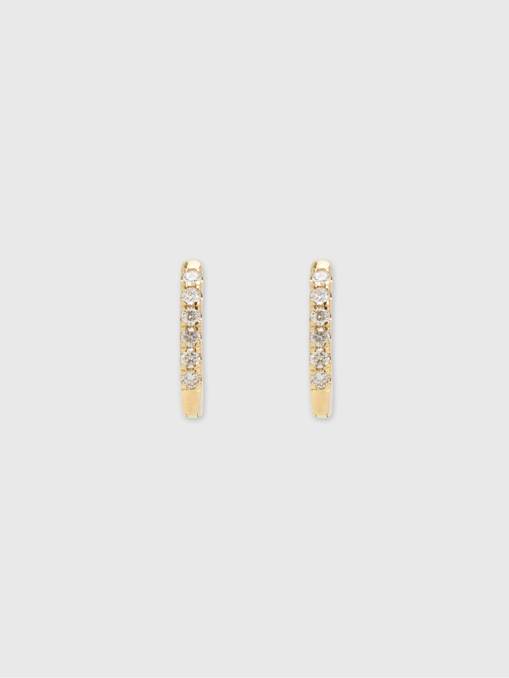 Francie B. Diamond Oval Everyday Hoop Earrings