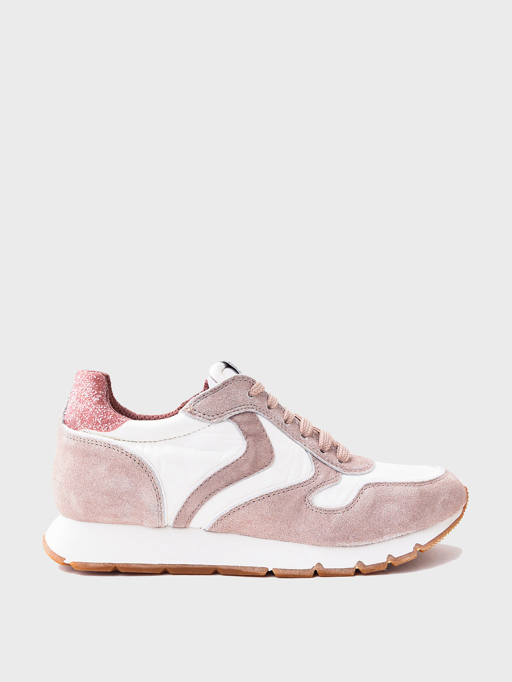 Voile Blanche Women's Julia Vintage Suede and Technical Nylon Sneaker - Saint Bernard