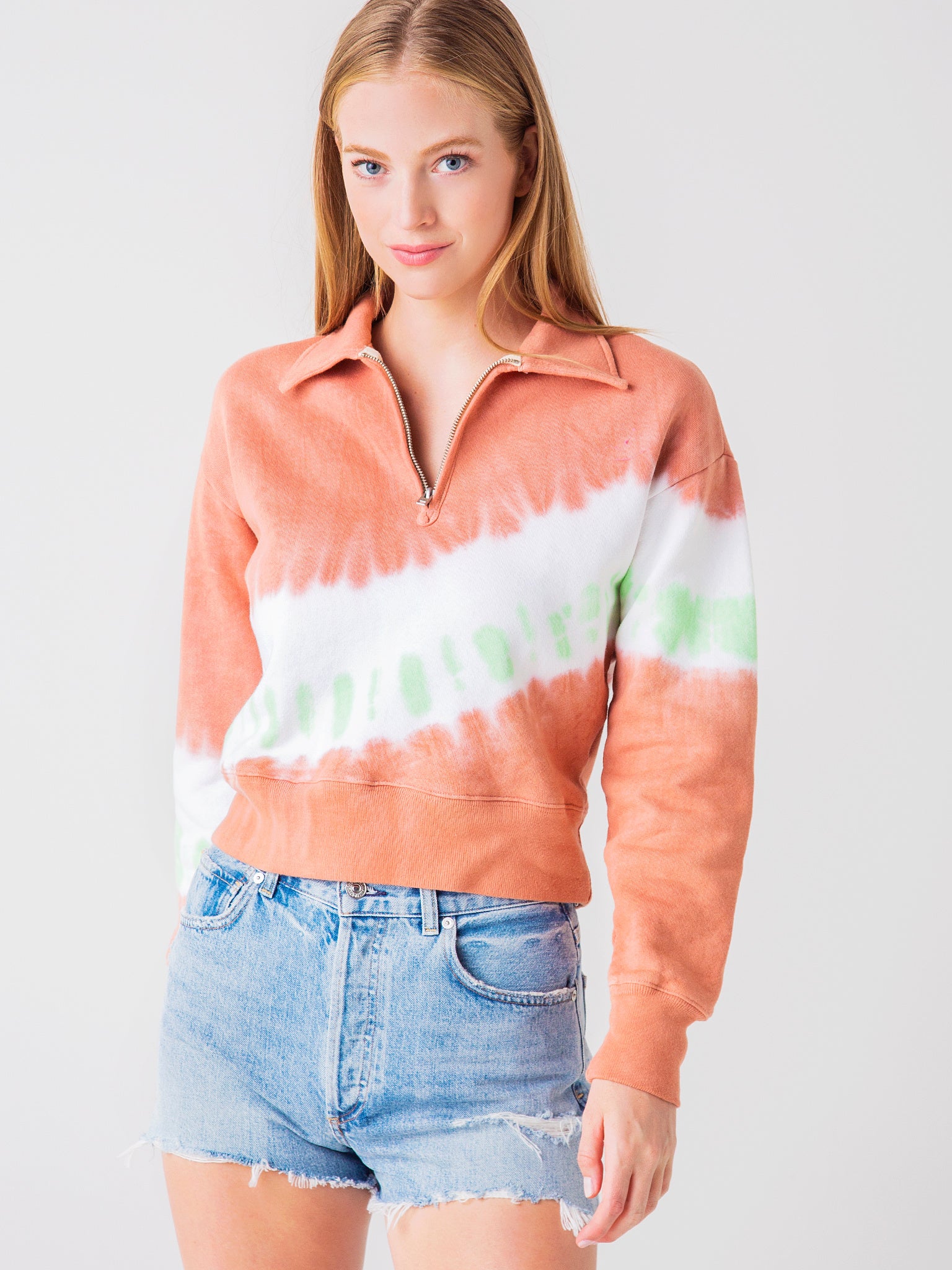 Re/Done Women's 70s Half-Zip - Saint Bernard