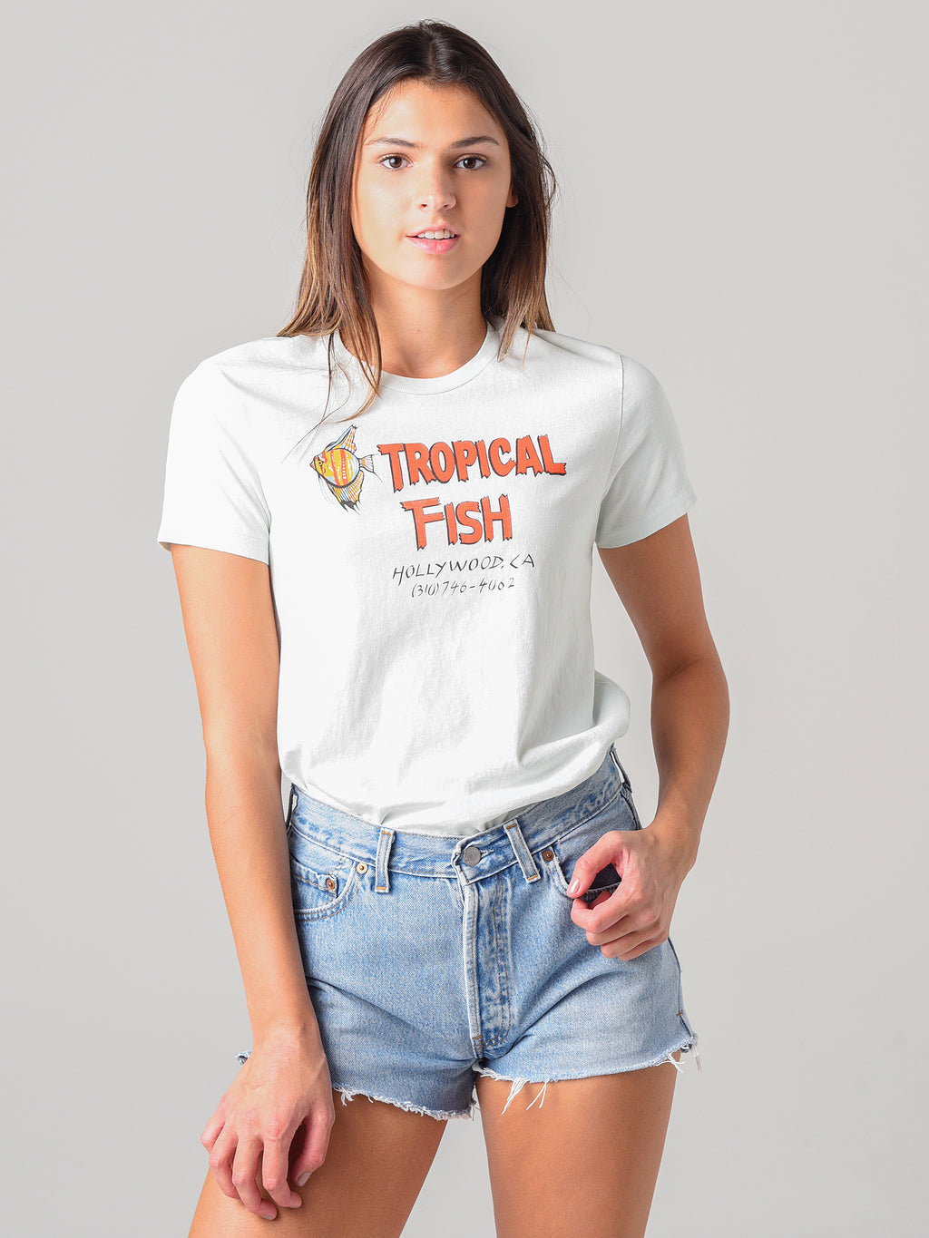 Re/Done Women's 70s Loose "Tropical Fish" Tee - Saint Bernard
