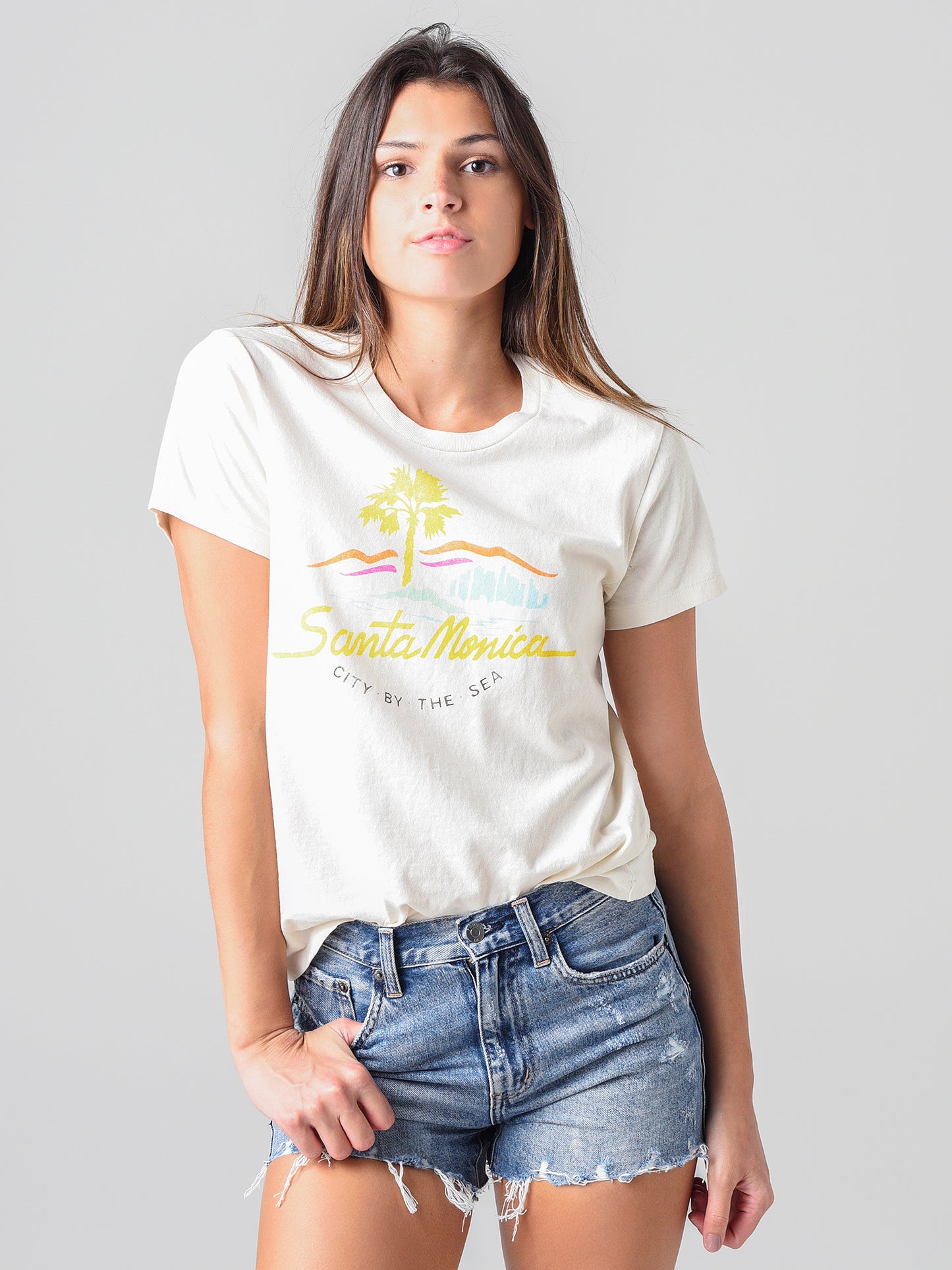 Re/Done Women's 70s Loose "City By The Sea" Tee