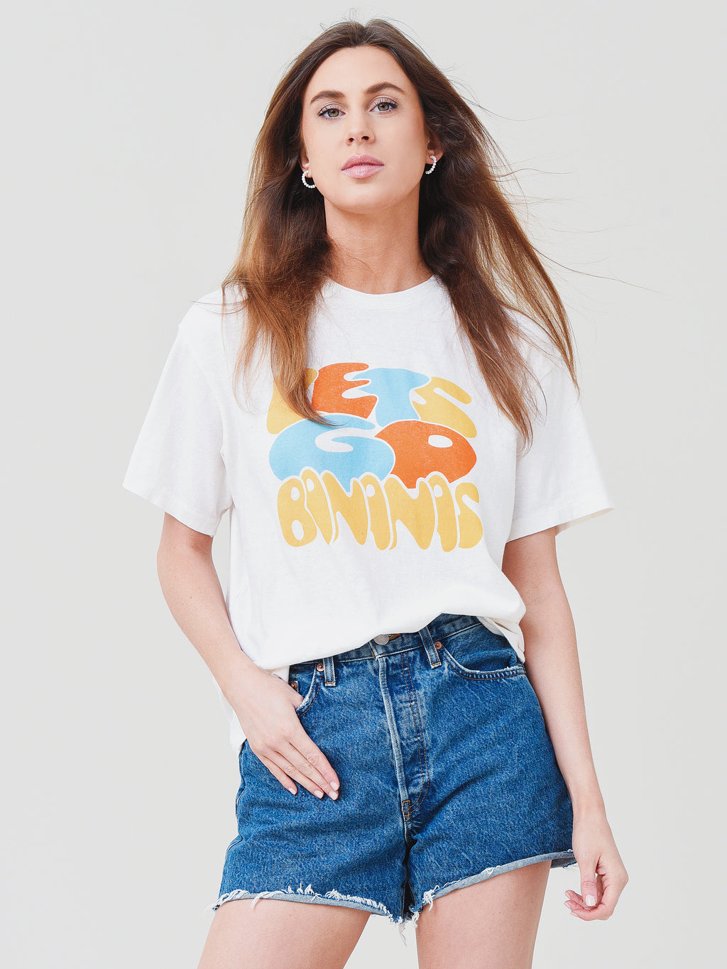 Re/Done Women's Let's Go Bananas 90s Easy Tee - Saint Bernard