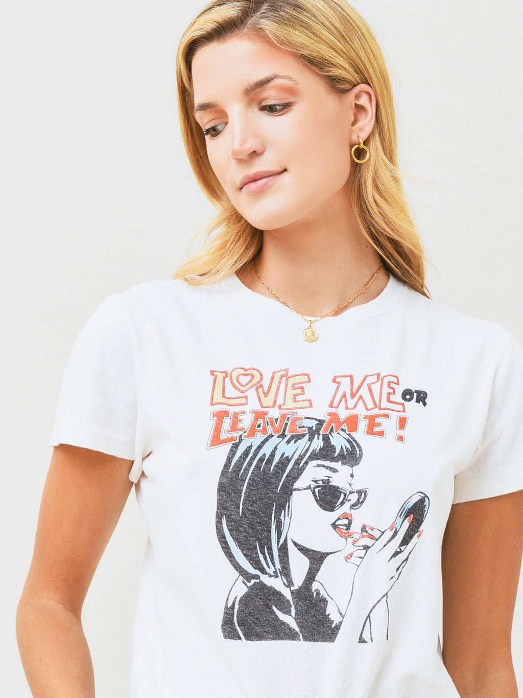 Re/Done Women's Classic "Love Me" Tee - Saint Bernard