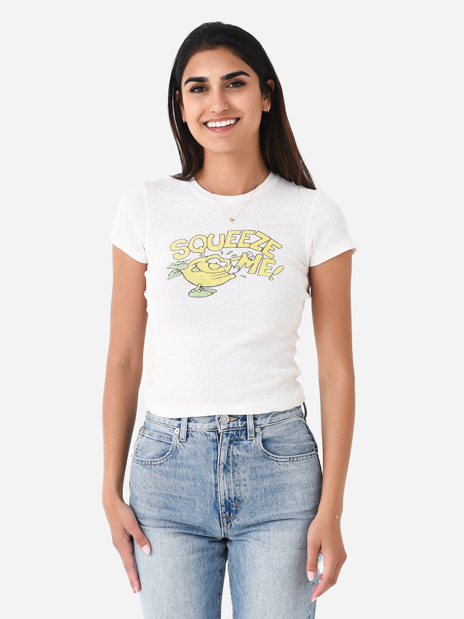 Re/Done Women's Squeeze Me 90s Baby Tee - Saint Bernard