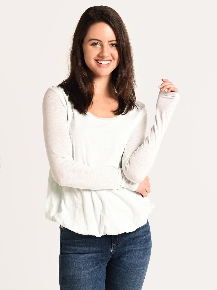 Stateside Gathered Hem Long Sleeve Tee - Saint Bernard