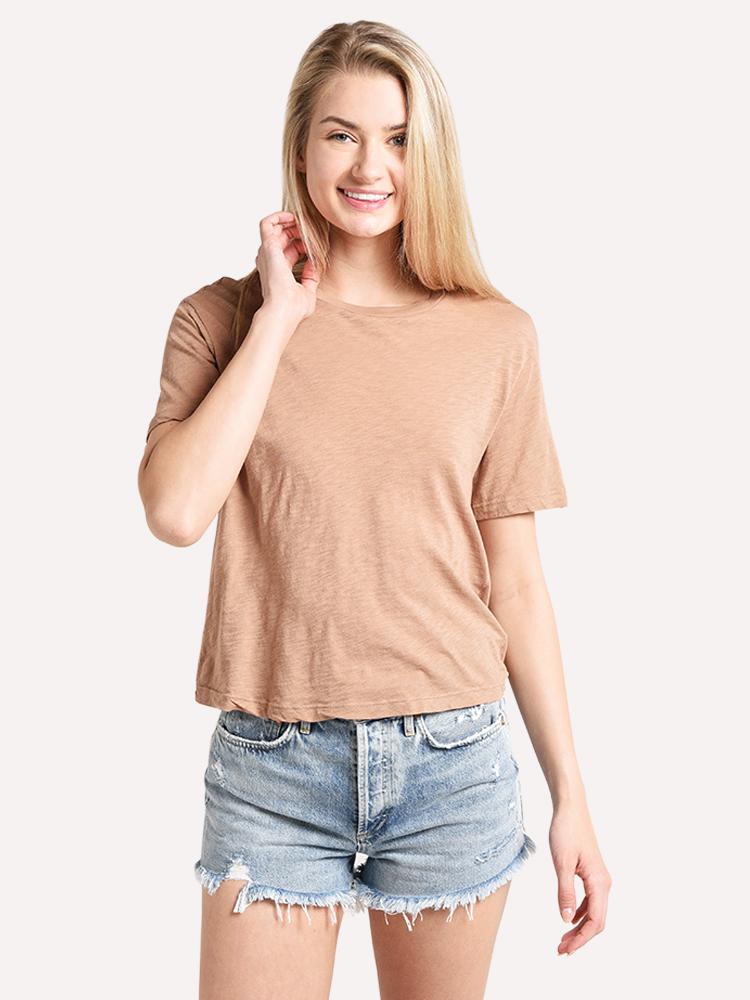 Stateside Supima Slub Jersey Twist Back Tee - Saint Bernard