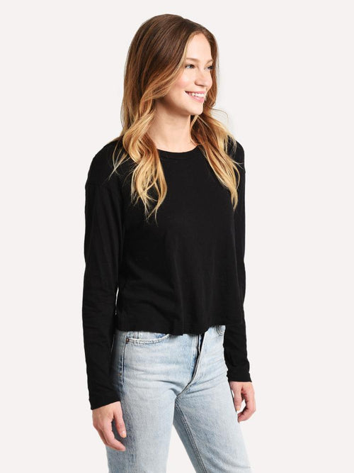 Stateside Women's Slub Boxy Long Sleeve Tee