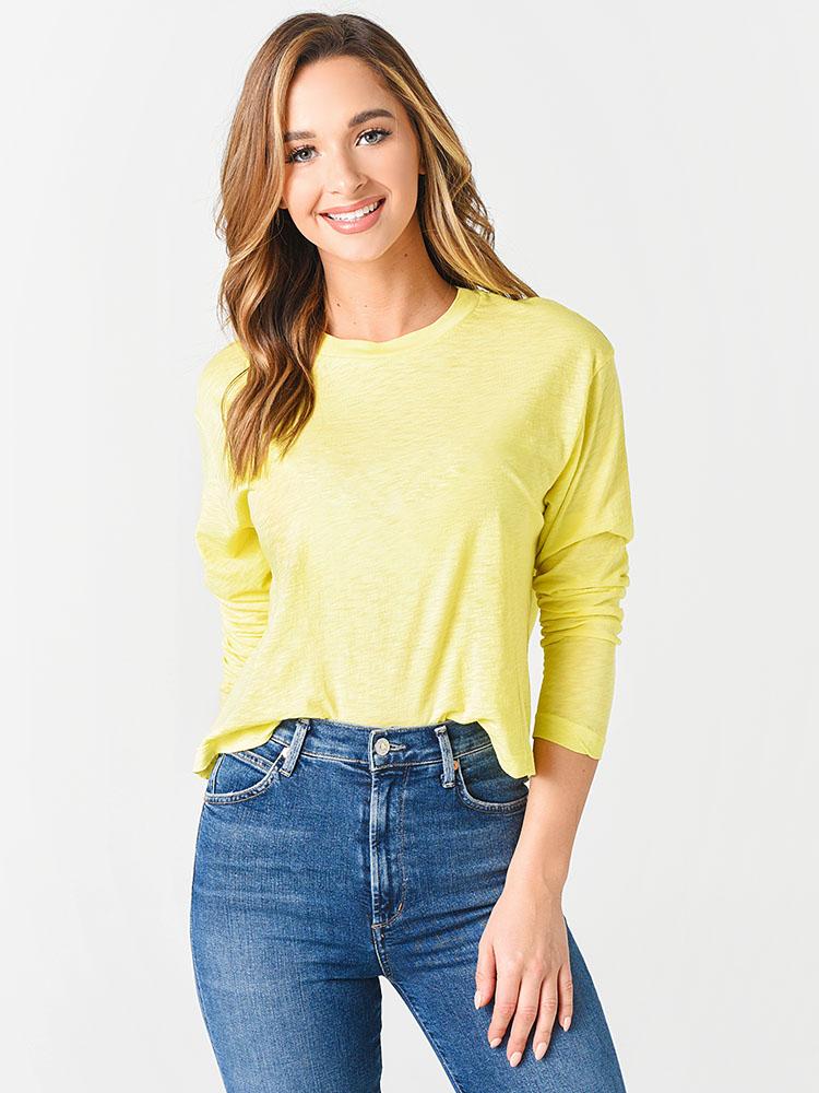 Stateside Women's Slub Boxy Long Sleeve Tee - Saint Bernard