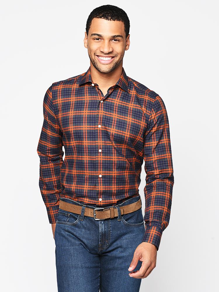 Maria Santangelo Men’s Long Sleeve Woven Button Down Shirt - Saint Bernard