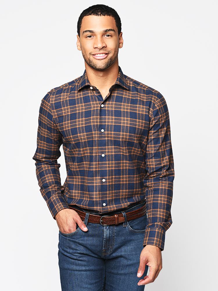 Maria Santangelo Men’s Long Sleeve Woven Button Down Shirt - Saint Bernard