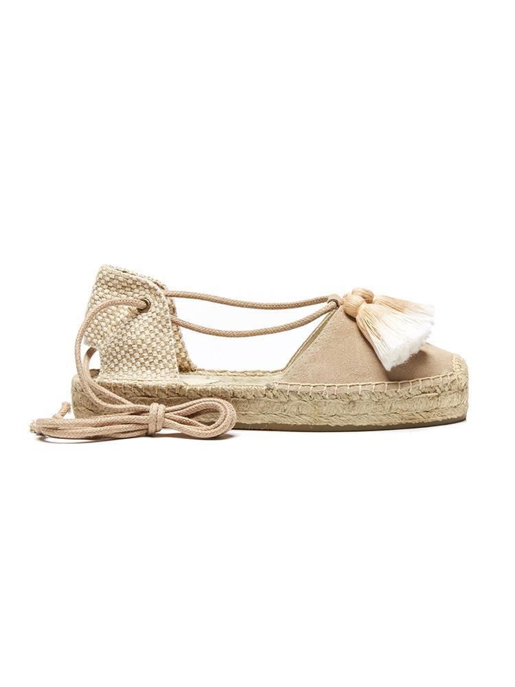 Soludos Tassel Suede Platform Gladiator Sandal - Saint Bernard