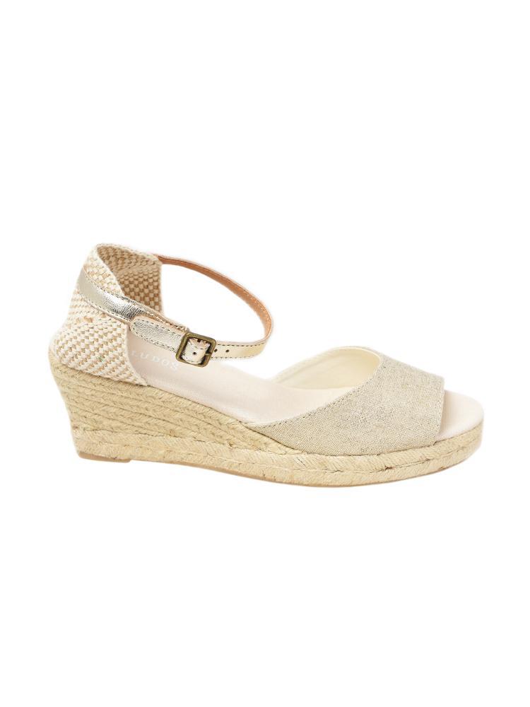 Soludos Open Toe Midwedge - Saint Bernard