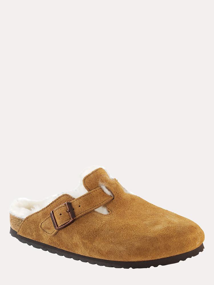 Birkenstock Boston Shearling Mink Natura - Saint Bernard