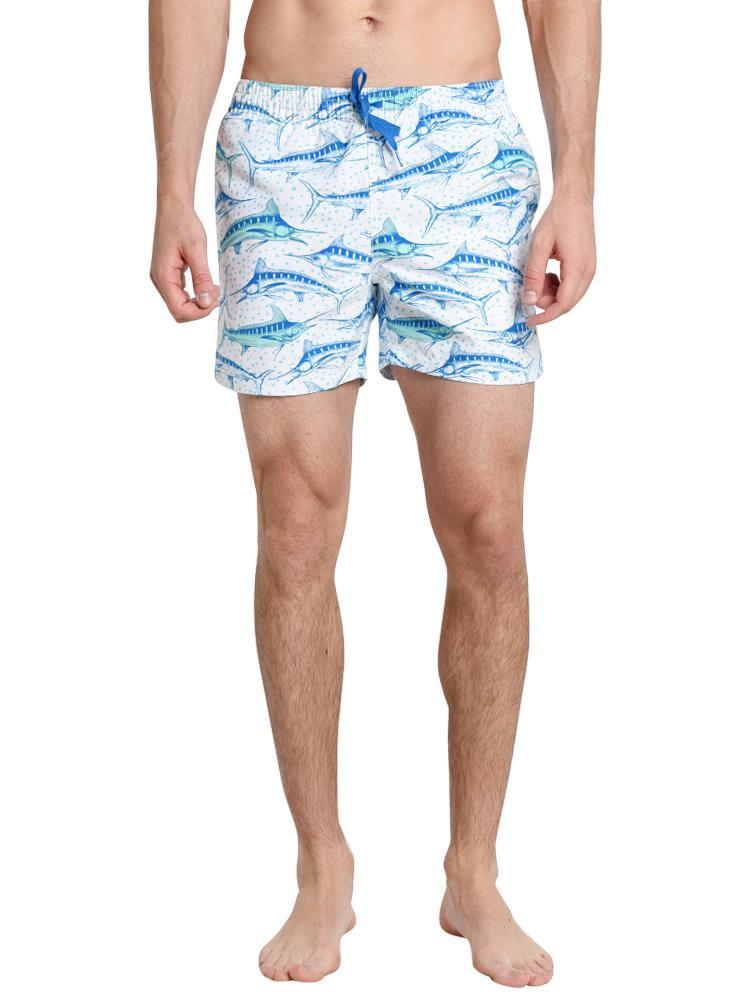 Chubbies The Here Fishy Fishy 5.5 Inch Swim Trunk - Saint Bernard