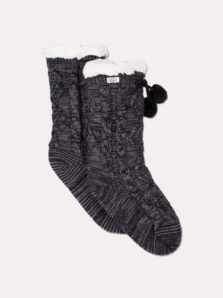 Ugg Pom Pom Fleece Lined Crew Sock - Saint Bernard