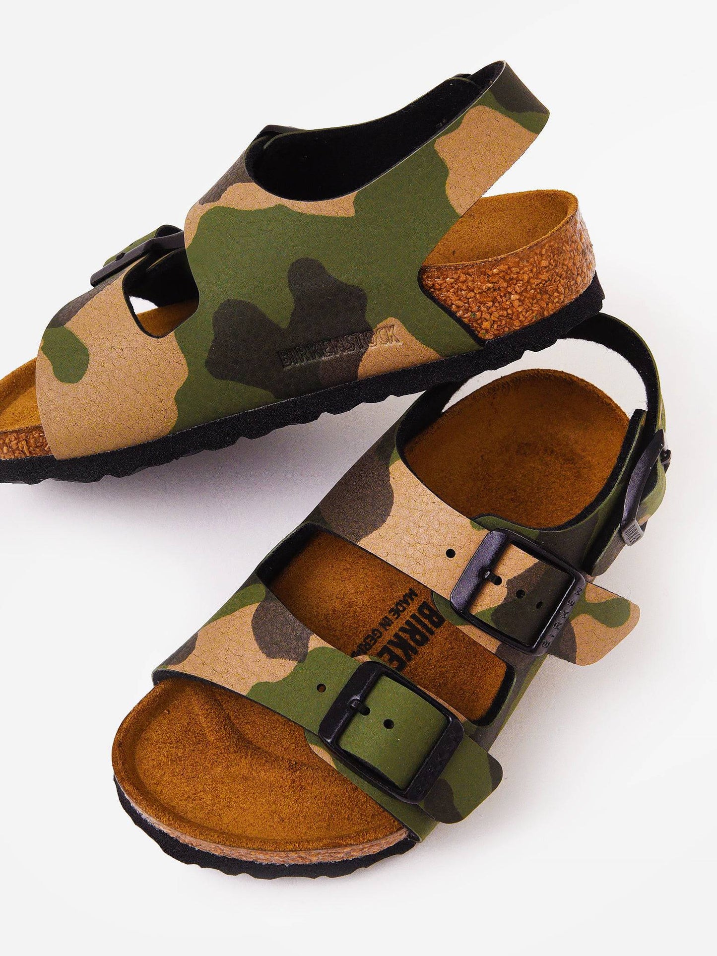 Birkenstock Boys' Milano Camo Sandal - Saint Bernard