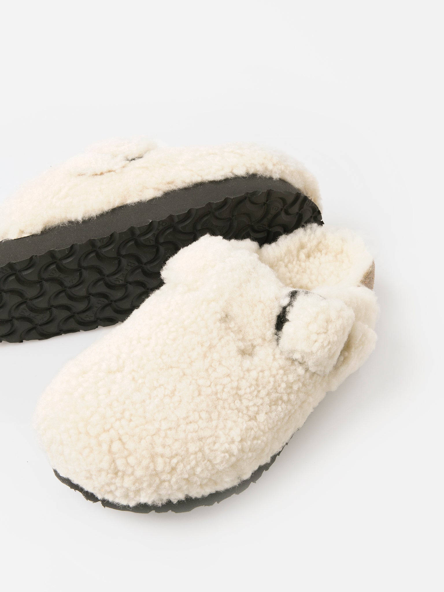 Birkenstock Women's Boston Big Buckle Platform Shearling Clog - Saint Bernard