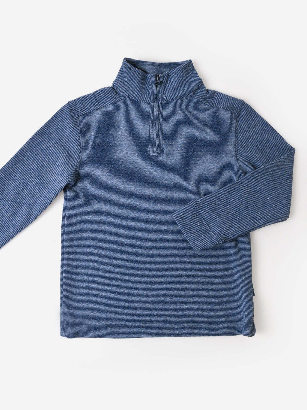 Southern Tide Boys' Backrush Heather Micro-Stripe Quarter-Zip - Saint Bernard