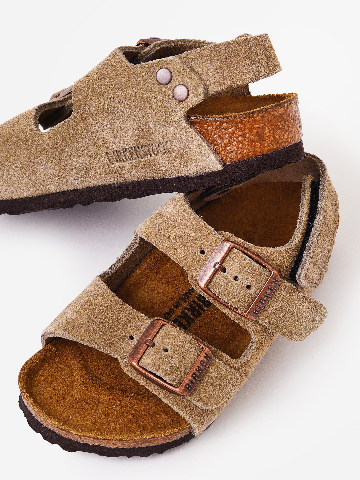 Birkenstock Kids' Milano HL Suede Sandal - Saint Bernard