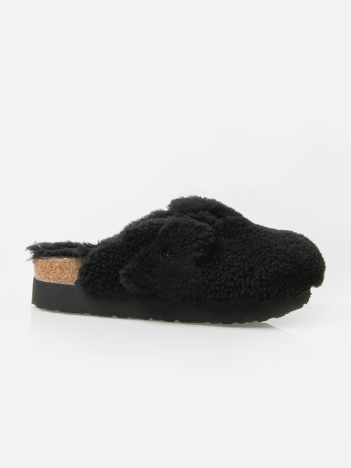 Birkenstock Women's Boston Big Buckle Platform Shearling Clog