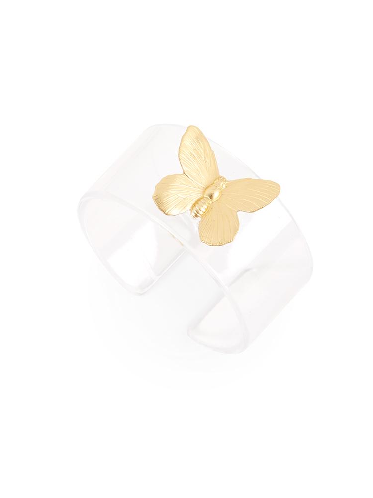Neely Phelan Lucite Butterfly Cuff - Saint Bernard