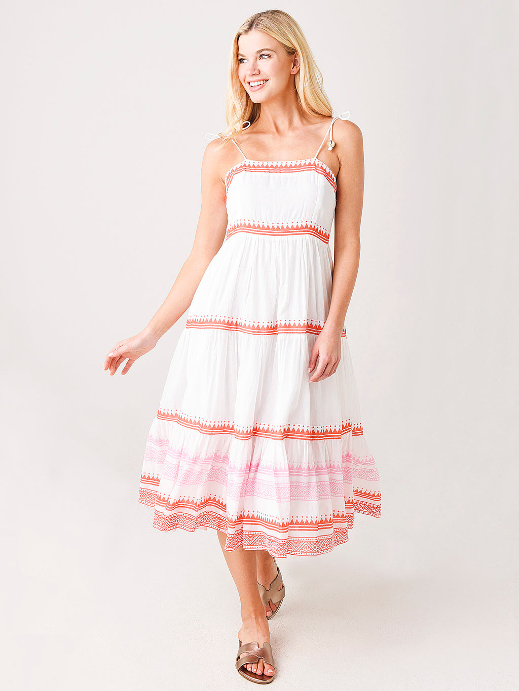 Oliphant Tie Strap Midi Dress - Saint Bernard
