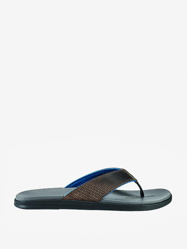 Olukai Men's Alania Charcoal Flip Flop - Saint Bernard