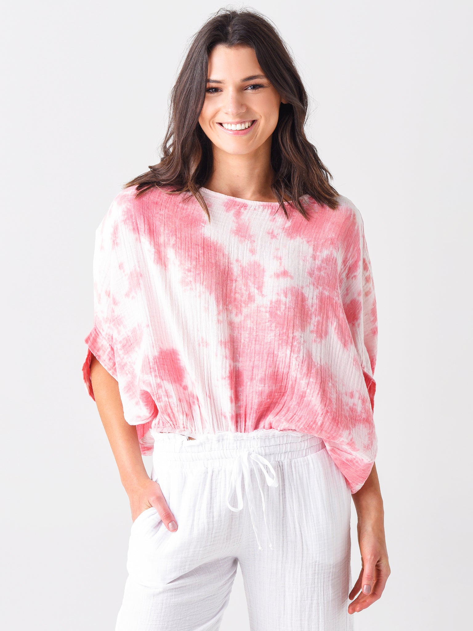 Stark X Women's Kimono Tie-Dye Top - Saint Bernard