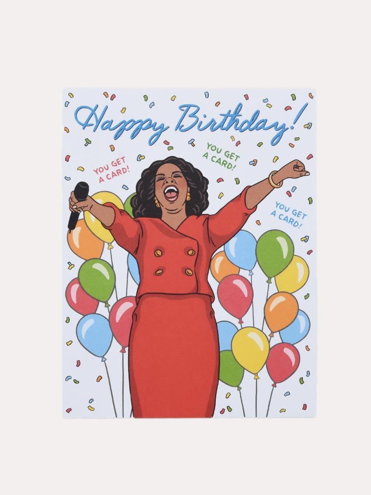 The Found Oprah Happy Birthday Card - Saint Bernard