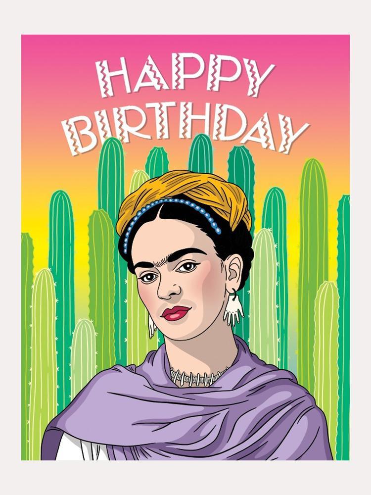 The Found Artista Mexicana Cacti Happy Birthday Card - Saint Bernard