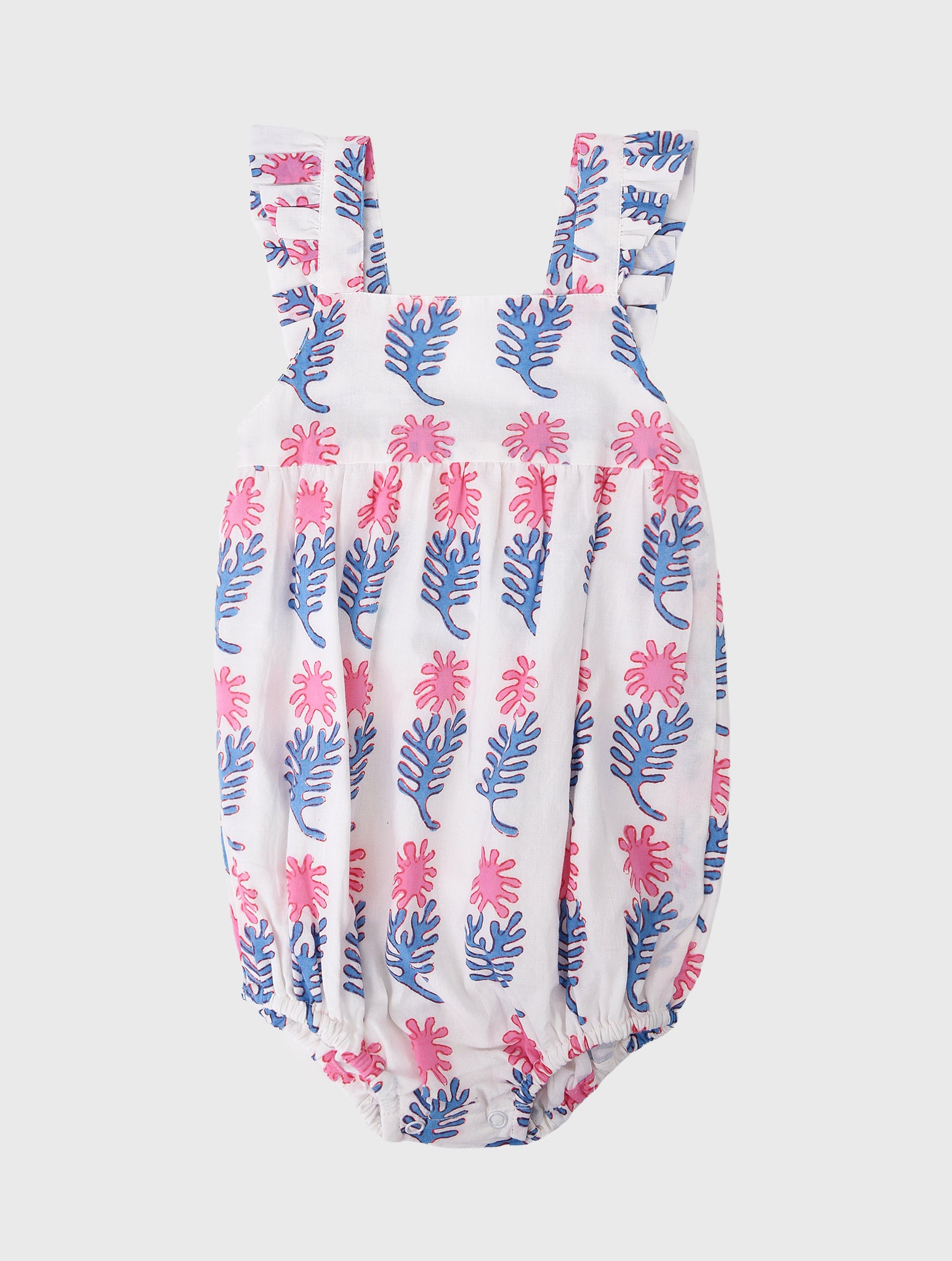 Oliphant Little Girls' Baby Ruffle Bubble - Saint Bernard