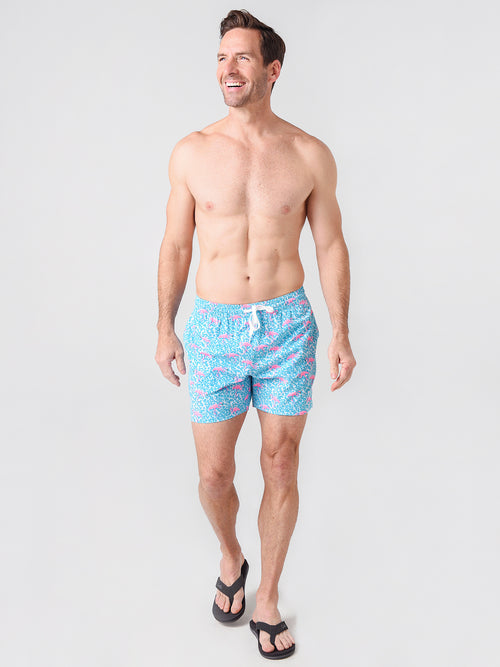 Chubbies Men's The Domingos Are For Flamingos 5.5" Swim Trunk