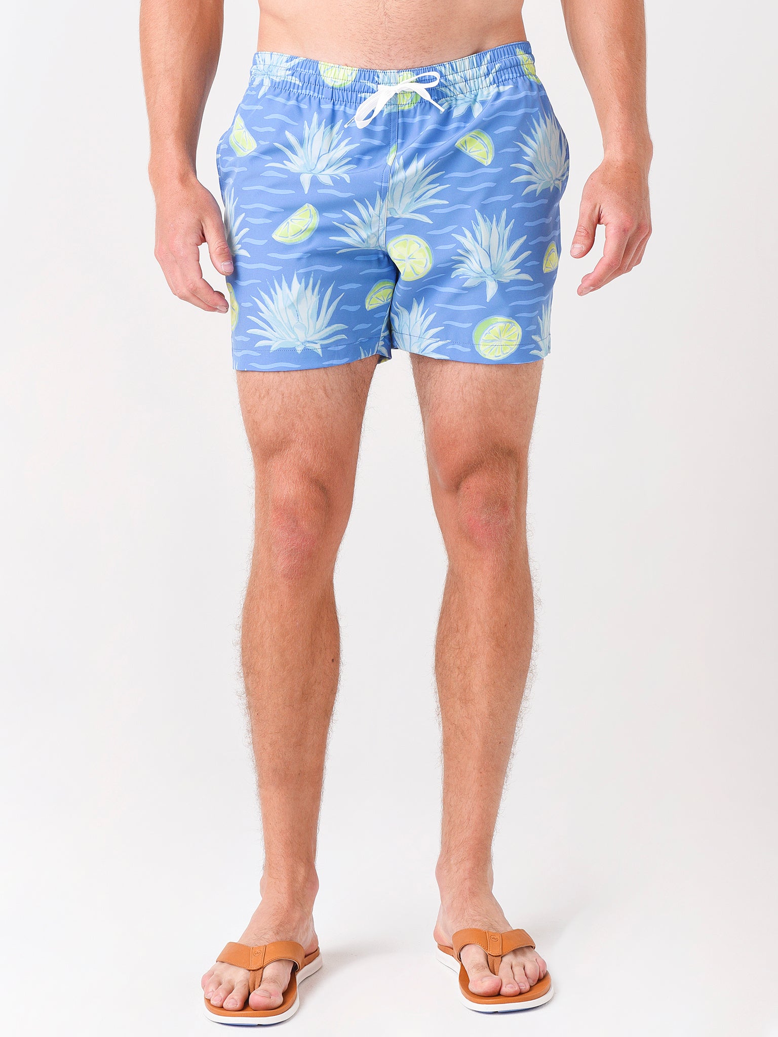 Chubbies Men's The Salt Times 5.5" Stretch Swim Trunk - Saint Bernard