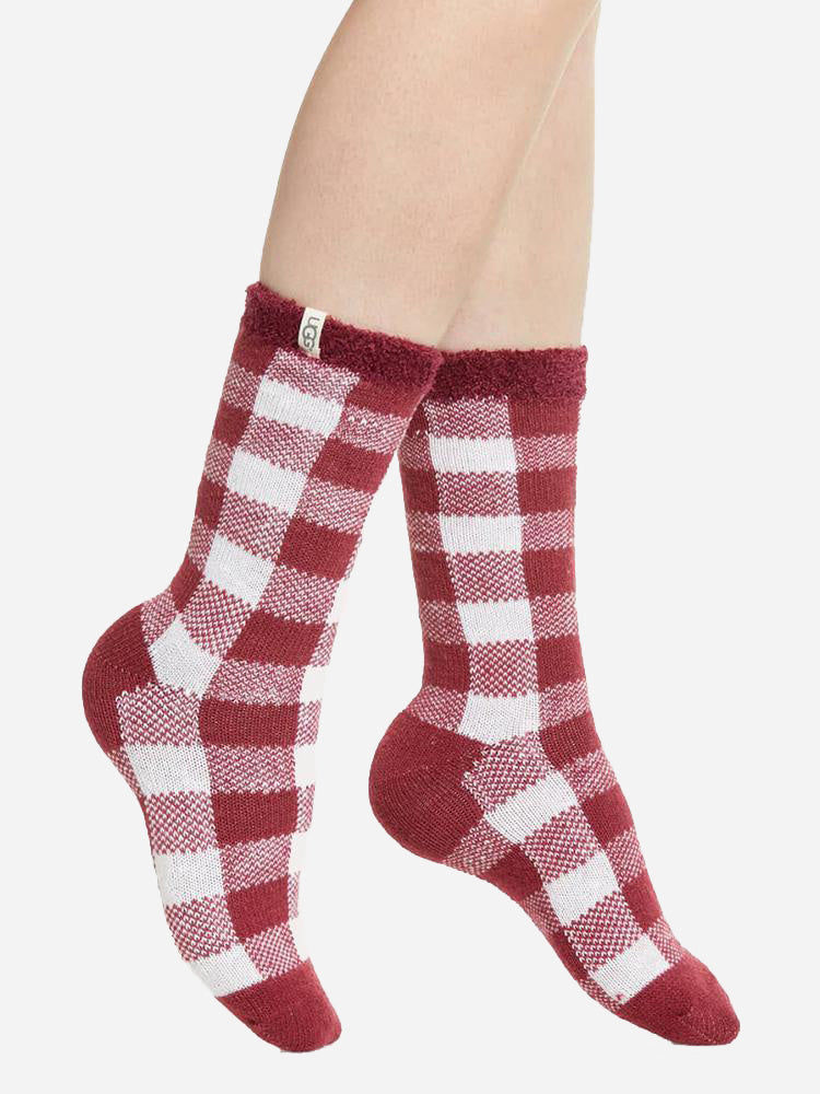 Ugg Women's Vanna Check Fleece-Lined Sock - Saint Bernard