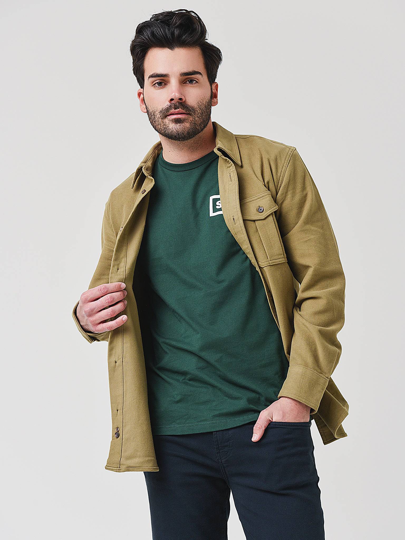 Filson Men's Moleskin Seattle Button-Down Shirt - Saint Bernard