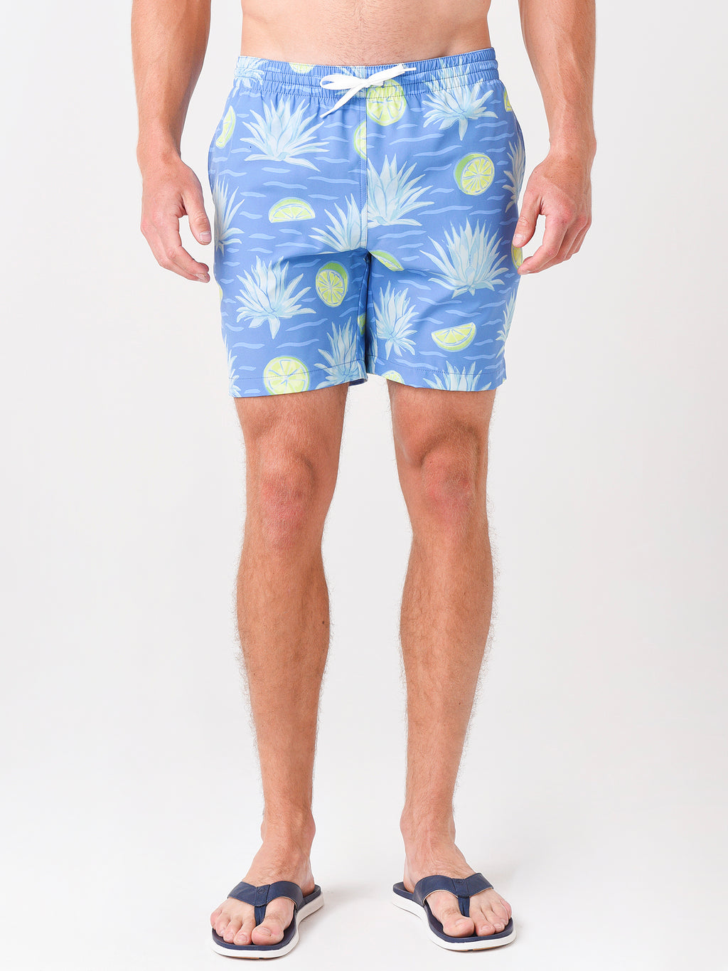 Chubbies Men's The Salt Times 7" Stretch Swim Trunk - Saint Bernard