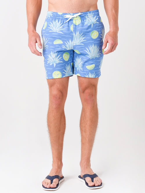 Chubbies Men's The Salt Times 7" Stretch Swim Trunk