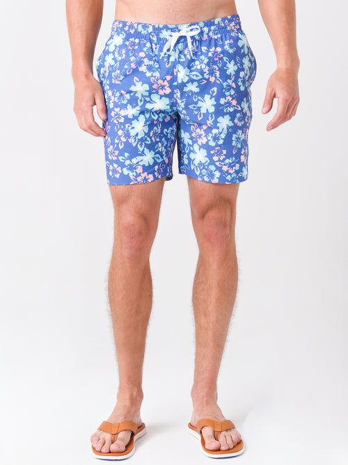 Chubbies Men's The Buds 7" Faded Stretch Swim Trunk