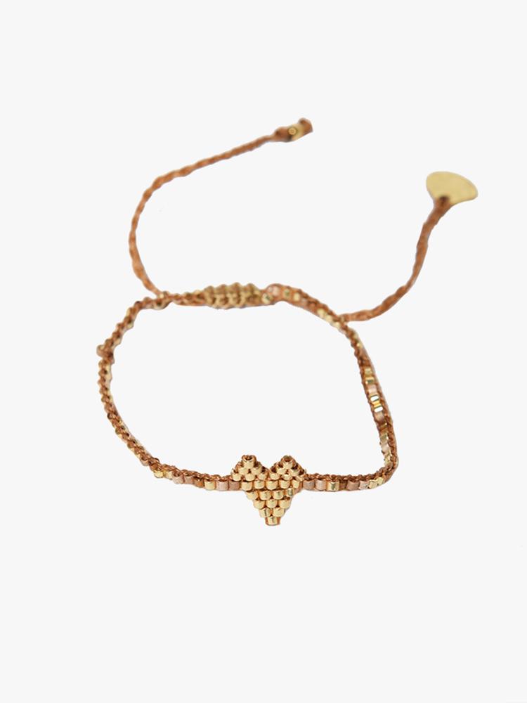 Mishky Heartsy Row Bracelet White Gold & Cooper - Saint Bernard
