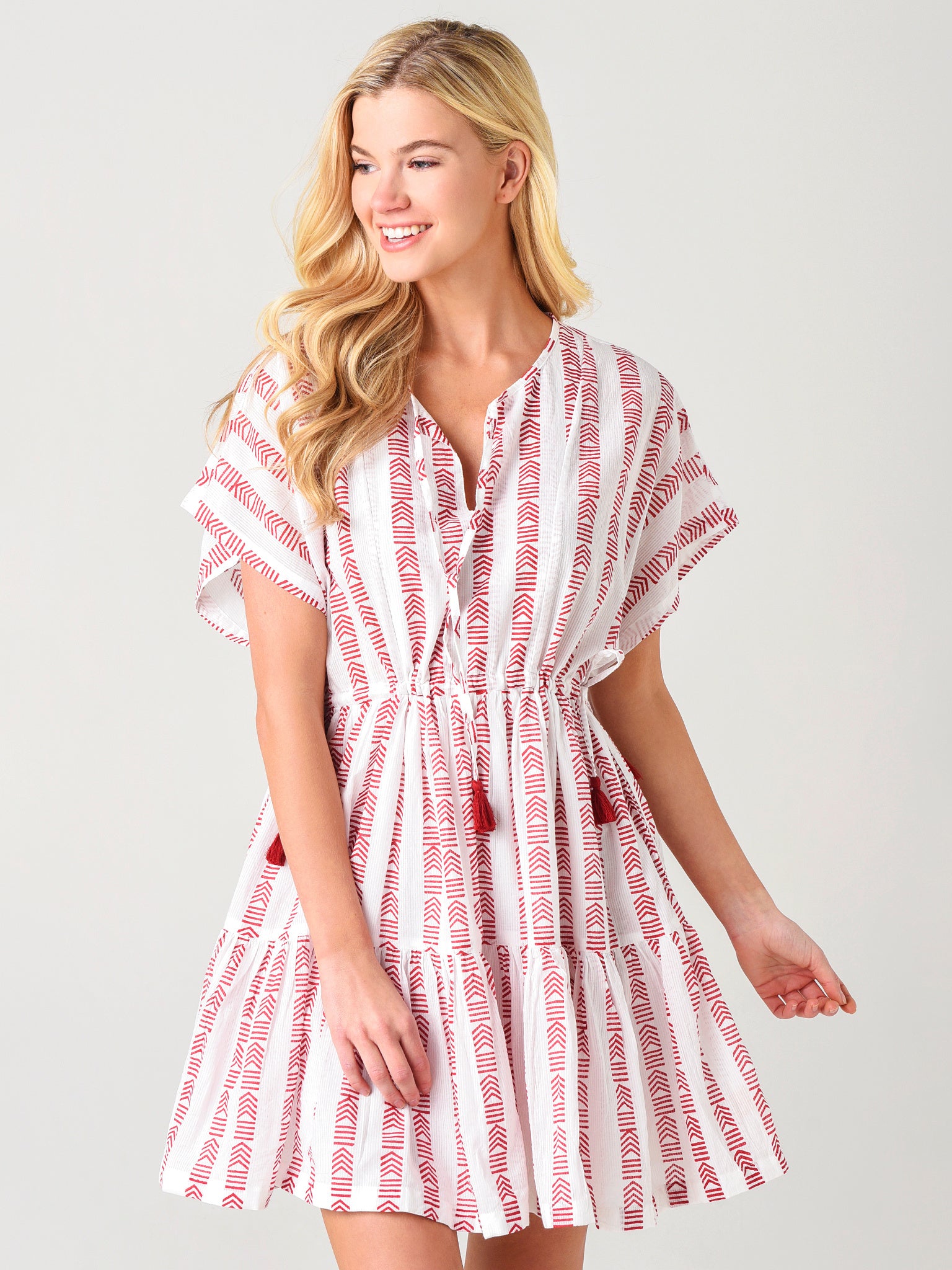 Oliphant Women's Side Tie Tassel Dress - Saint Bernard